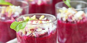 verrine betterave rouge avocat