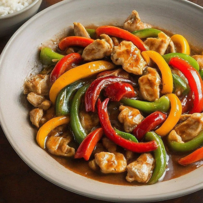 Sauté de poulet aux poivrons