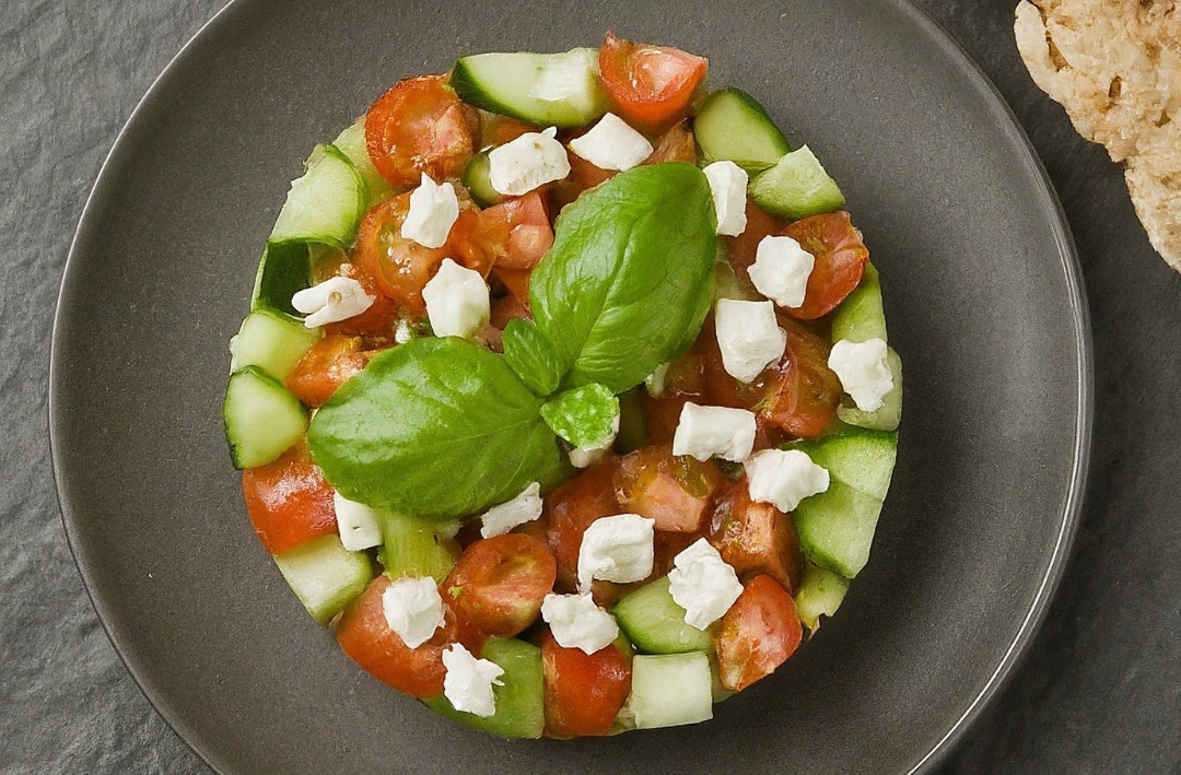 Tartare concombre tomate feta