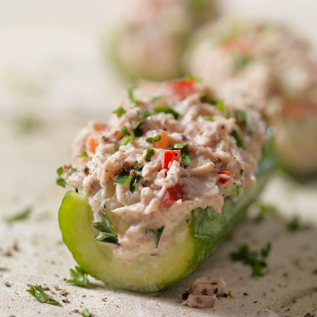 recette concombres farcis au thon et à la tomate