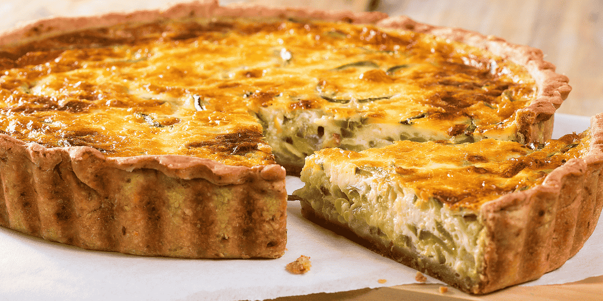 Tarte aux poireaux et lardons